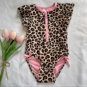 Animal print One piece baby girl swimsuit -18m